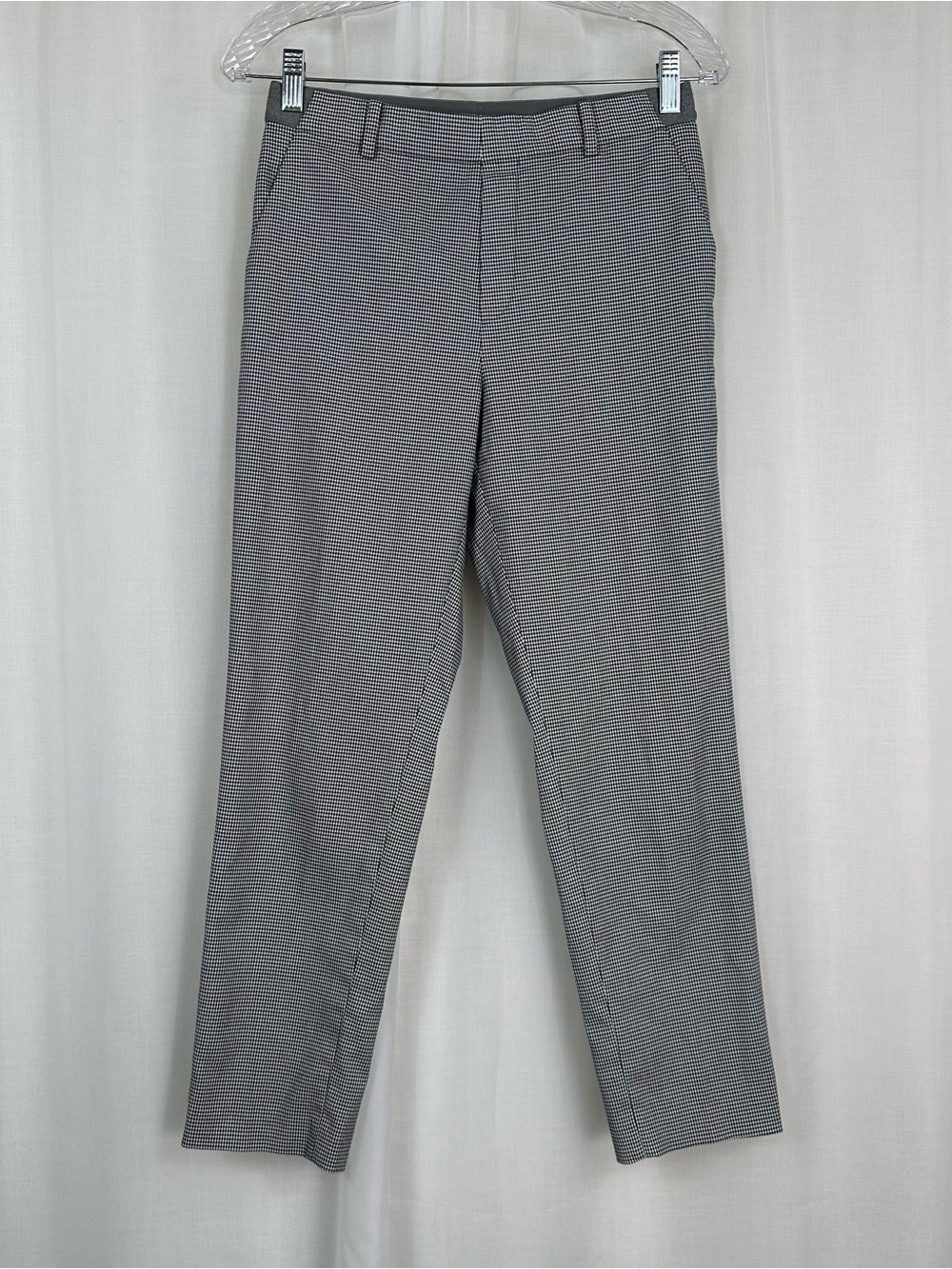 UNIQLO Smart EZY Ankle Pants Size M Houndstooth Stretch Work Trousers EUC 412605